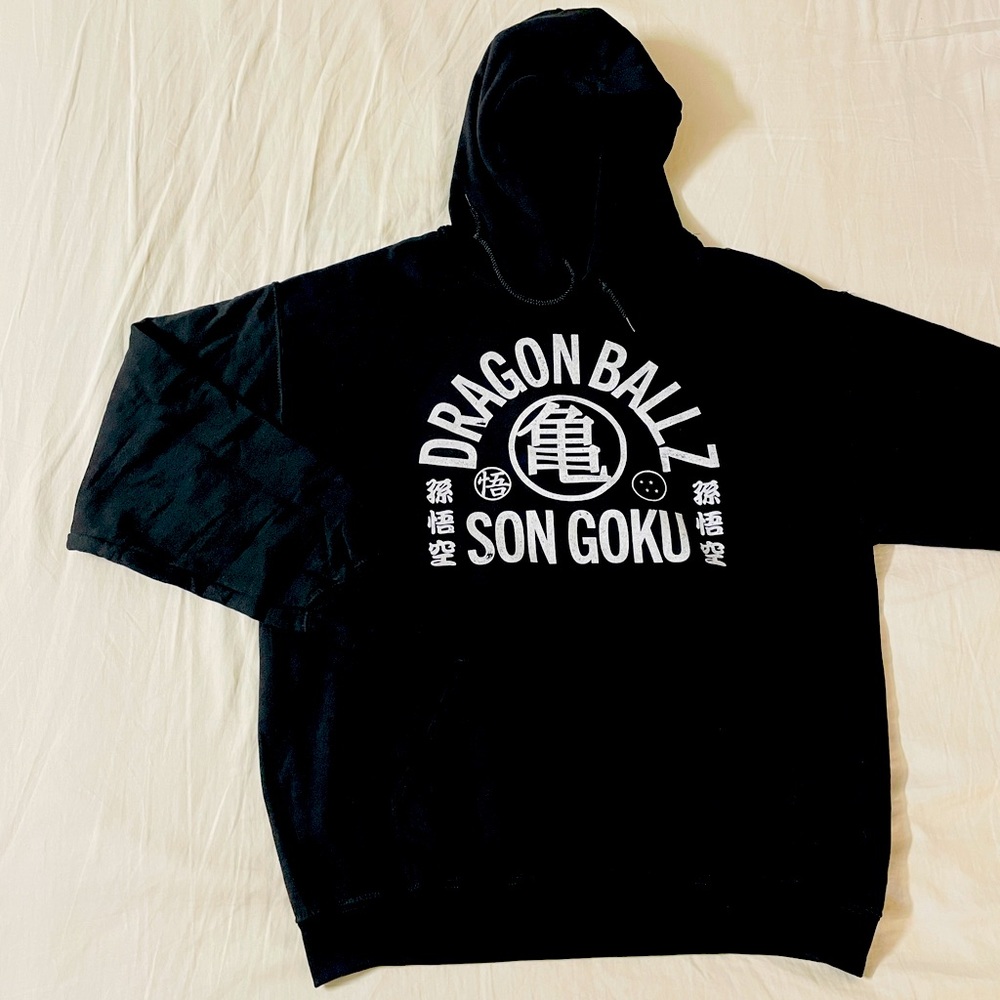 Dragon Ball Z Son Goku Anime Pullover Sweater in Charcoal Black